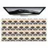 Waaier - Patroon - Zwart - Beige Muismat XXL klein 681 -zzz3d