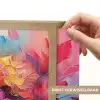 Bloemen - Verf - Abstract - Kleurrijk Light Box met batterij (Wandlamp) middel -USP_websiteprintNL