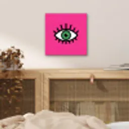 Minimalistisch - Oog - Roze aluminium wit klein -sfeer3