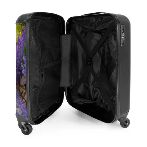 Pad met paarse lavendelstruiken NBS - Handbagage koffer - Kinderen Unisex middel -binnenkant