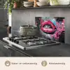 Lippen - Felroze - Graffiti - Verfstrepen keuken achterwand spatscherm klein -usp_NL