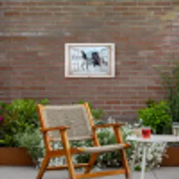 Doorkijk - Paarden - Winter - Dieren - Natuur - Wit Tuinposter op houten frame 2 cm dik klein -sfeer3