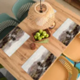 Berglandschap - Meer - Bergen - Vallei - Klassiek Placemat vinyl groot -zzsfeer5_Kitchenyeah-website