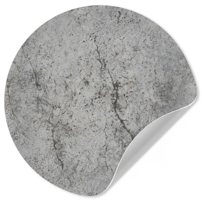 Beton - Muur - Industrieel - Patronen Wandcirkel behangsticker klein 186 -3d