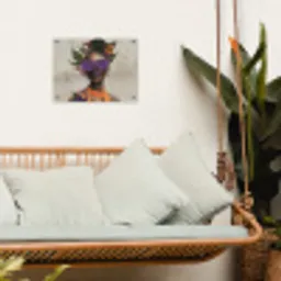 Vrouw - Zonnebril - Vlinder - Bloemen tuinposter los doek klein -sfeer7
