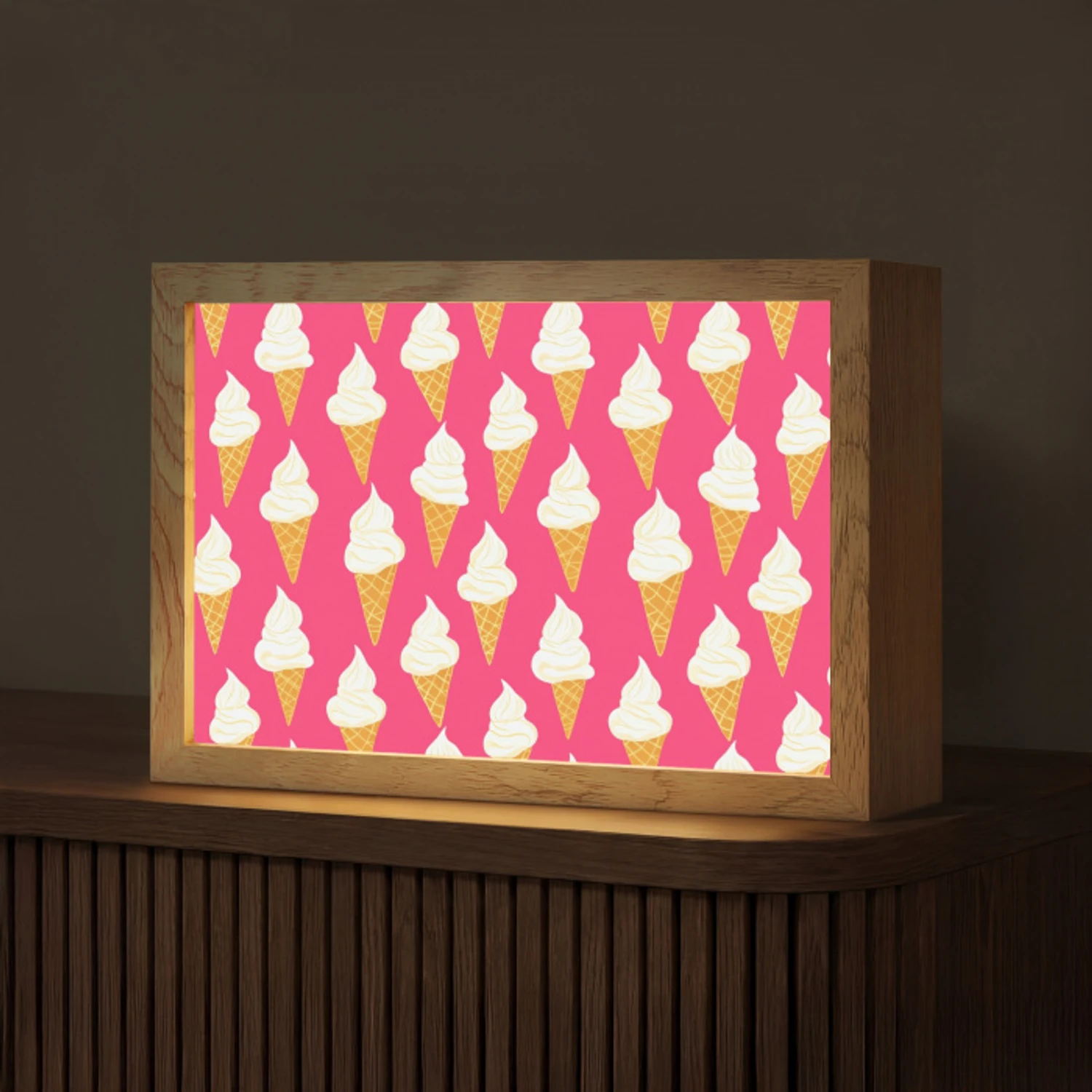 Softijs - Horentje - Roze Light Box met kabel (Tafellamp) klein 924 -z3d_website