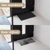 Schotse hooglander - Kalf - Zwart - Wit Deurmat klein -voor-na_NL