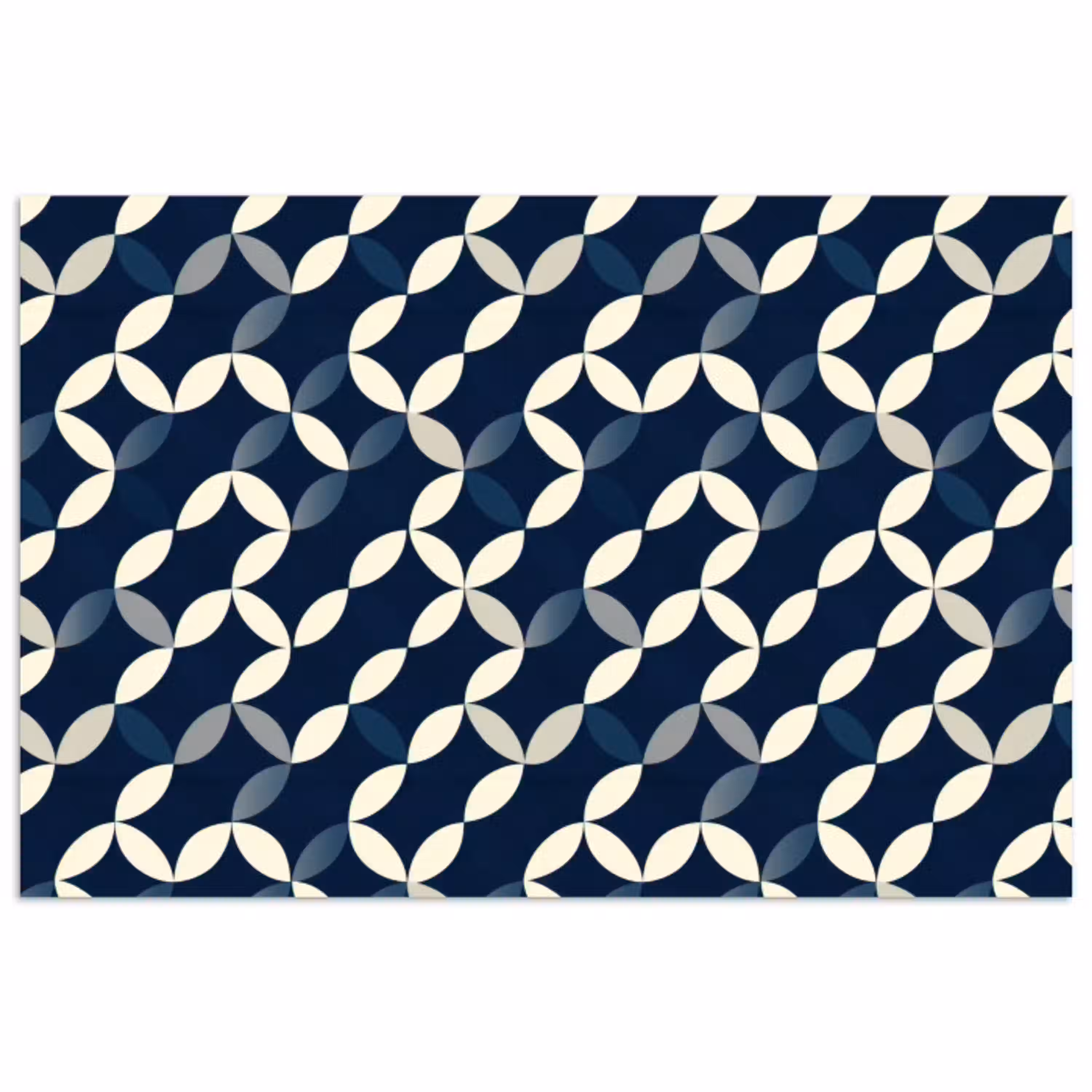 Abstract - Patroon - Blauw poster papier klein 62 -3d