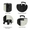 Vos en konijn omringd door groene blaadjes NBS - Handbagage koffer - Volwassenen Unisex middel zzzzzzzbolletjes_FR