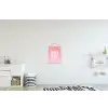 Home - Letters - Groot - Roze textielposter latten blank klein -kinderkamer