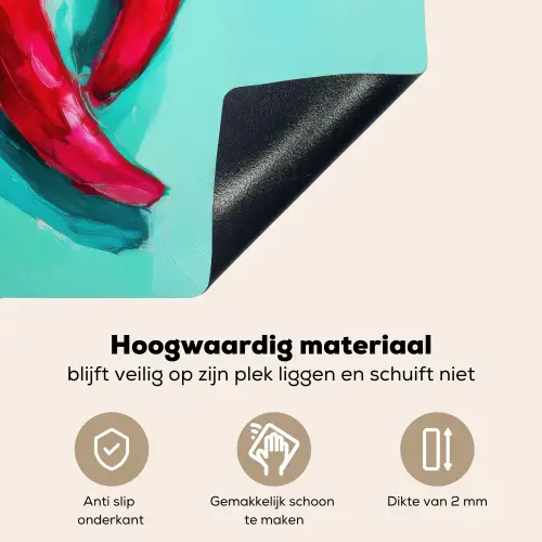 Chilipepers - Geverfd - Rood Inductie beschemer met haakjes middel -ky-onderkant-nl