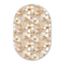 Bloemen - artistiek - Goud Wandcirkel Ovaal Forex klein 630 -3d