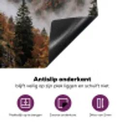 Bergen - Vallei - Mist - Herfst - Natuur Inductie beschermer vinyl 3mm middel -zzzzzzz-cc-onderkant