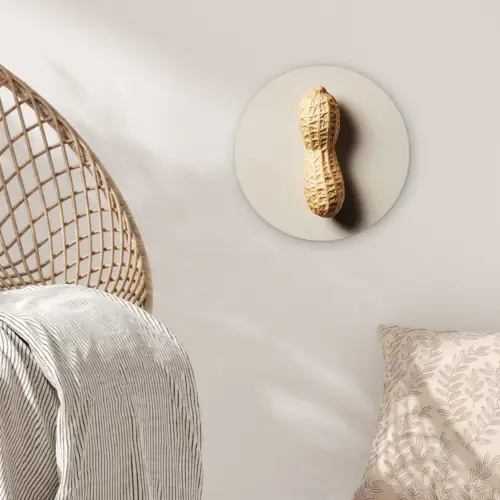Pinda - Ruw - Beige Wandcirkel plexiglas klein -sfeer5