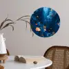 Koraalrif - Vissen - Oceaan - Blauw Wandcirkel behangsticker klein -sfeer3