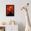 Oranje - Hoed - Vrouw fotolijst zwart zonder passe partout klein -usfeer4_kinderkamer