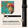 Luipaard - Bloemen - Kroon Inductie beschermer vinyl 3mm middel -zzzzzzz-induclip_FR