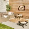 Hout - Wereldkaart - Bakken - Keuken Tuinposter op houten frame 2 cm dik klein -sfeer2