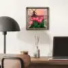 Doorkijk - Tulpen - Bloemen - Molen - Raam aluminium wit klein -sfeer5