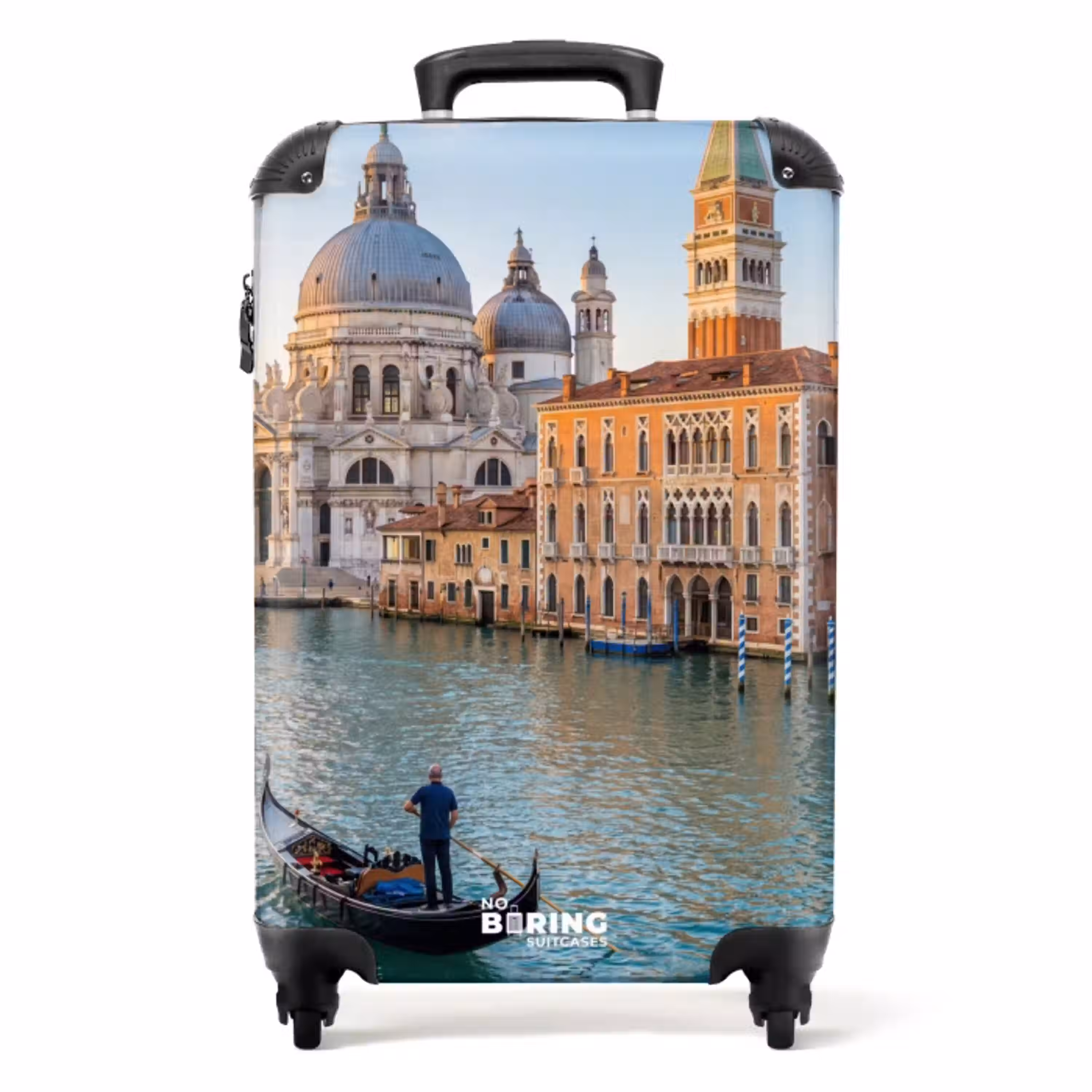 Gondel - Venetië - Kanaal - Stadsgezicht - Avondlicht NBS - Handbagage koffer - Volwassenen Unisex middel -productfoto_recht