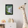 Jungle - Regenwoud - Water - Waterval - Planten fotolijst zwart zonder passe partout klein -usfeer4_kinderkamer