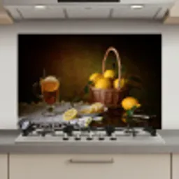 Stilleven - Thee - Citroen - Schilderij - Kunst keuken achterwand spatscherm klein -3d_website