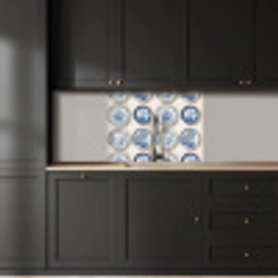 Borden - Bomen - Planten - Blauw keuken achterwand 2 middel 865 -sfeer1