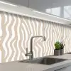 Abstract - Zebra - Beige keuken achterwand 2 middel 871 -3d_schuin