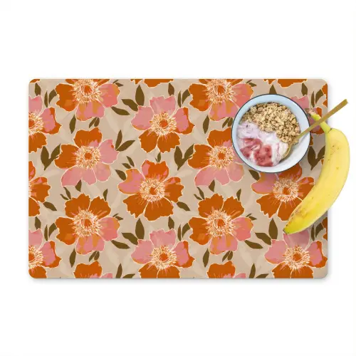 Bloemen - Motief - Retro Placemat vinyl groot 368 -zzzproduct_Kitchenyeah-website