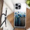 Bloemen - Schilderij - Blauw Hoesje iPhone 16 Pro Max met koord klein -sfeer4
