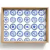 Borden - Bloemen - Patroon - Blauw Dienblad Rechthoek middel 911 -z3d_shopping
