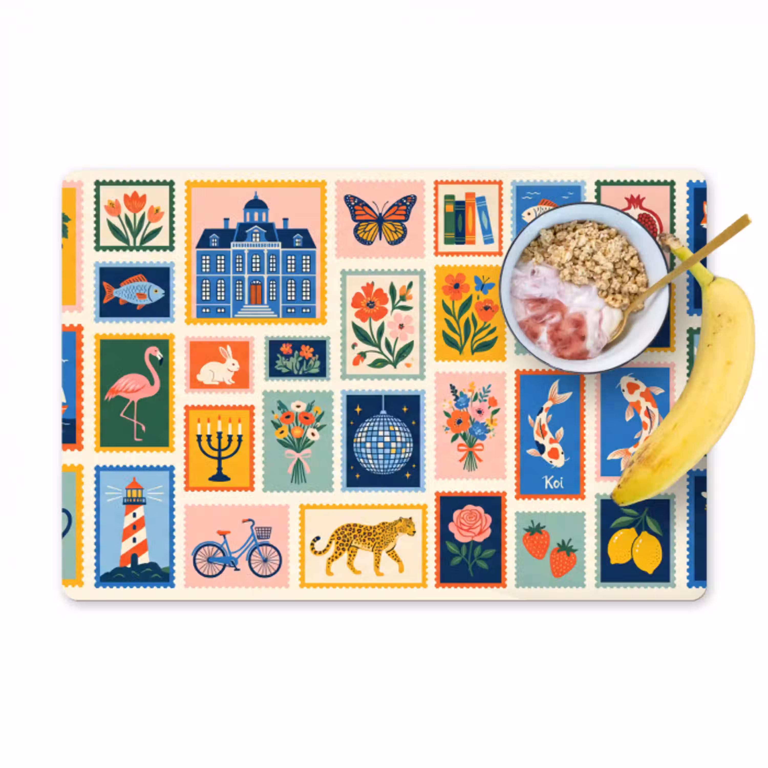 Gebouw - Koepel - Architectuur - Klassiek - Grijs Placemat vinyl groot -zzzproduct_Kitchenyeah-website