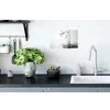 Bamboestammen - Water - Minimalistisch - Wit Muursticker klein -keuken