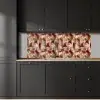 Penseelstrepen - Herfstsymfonie - Bordeauxrood keuken achterwand 2 middel 871 -sfeer1