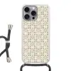 Tegel - Motief - Beige Hoesje iPhone 16 Pro Max met koord klein 804 -3d