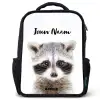 Rachid Racoon Rugzak - Zwart middel -3d