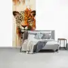 Luipaard - Symmetrisch - Strepen fotobehang vinyl groot -slaapkamer
