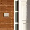 Beige reliëf lijnen - Klassiek Naambord Rechthoek middel -sfeer3-rechthoek-S