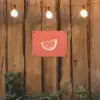 Watermeloen - Lijnen - Koraalrood tuinposter los doek klein -sfeer1
