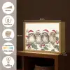 Uilen - Tak - Hulstblaadjes - Kerstmuts Light Box met batterij (Wandlamp) middel -USP_websiteoverzichtNL