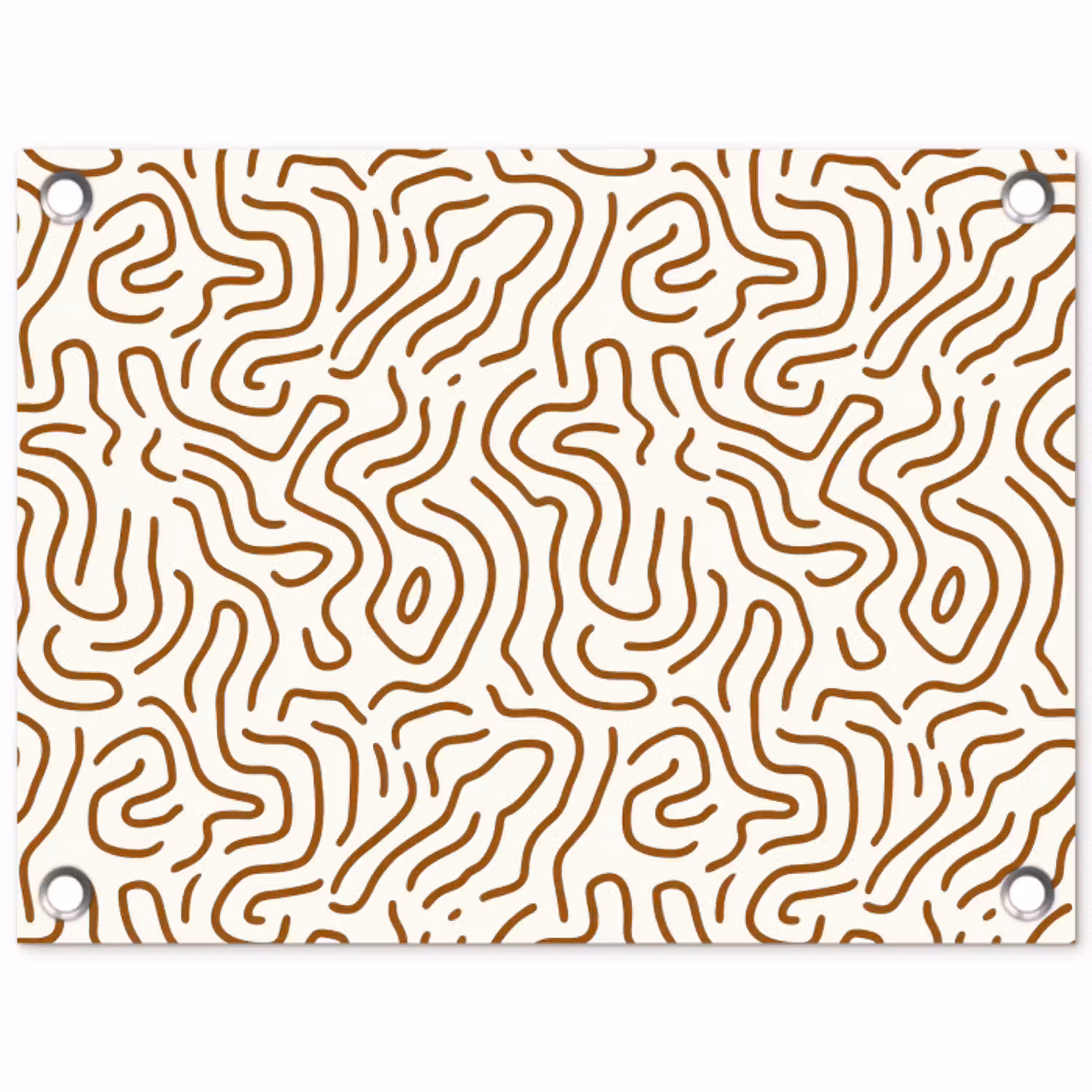 Minimalistisch - Patroon - Terracotta tuinposter los doek klein 239 -3d
