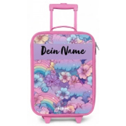 Regenbogen - Bloemen - Kleurrijk Kinderkoffer - Roze klein -zz3dotto