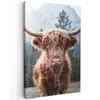 Imposante Hooglander in de Natuur Tuinposter op houten frame 2 cm dik klein -3d