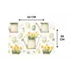 Gieter - Bloemen - Eieren Placemat vinyl groot -specs