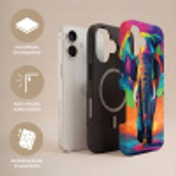 Olifant - Kleurrijk - Lucht - Abstract Toughcase MagSafe Apple iPhone 17 klein -USP_Lagen_DE