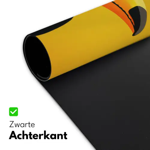 Toekan - Minimalistisch - Snavel - Oranje Muismat XXL klein -sfeer2