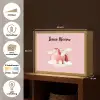 Eenhoorn - Vleugels - Roze - Regenboog Light Box met batterij (Wandlamp kind) middel -USP_websiteoverzichtNL