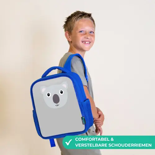 Dierenportret - Koala - grijs Kinderrugzak - Blauw middel -sfeer3_NL