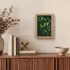 Bladeren - Regendruppels - Licht - Groen Light Box met kabel (Tafellamp) klein -sfeer2