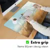 Vos - Gras - Wolken - Oranje Muismat XXL klein -sfeer3